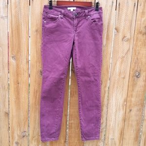 CAbi Jeans - CAbi Stretch Skinny Jeans in Distressed Merlot 4 CAbi Jeans - CAbi Stretch Skinny Jeans in Distressed Merlot 4